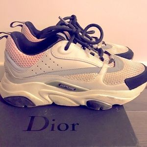 Dior Off-White CalfskinTechnical Mesh sneakers